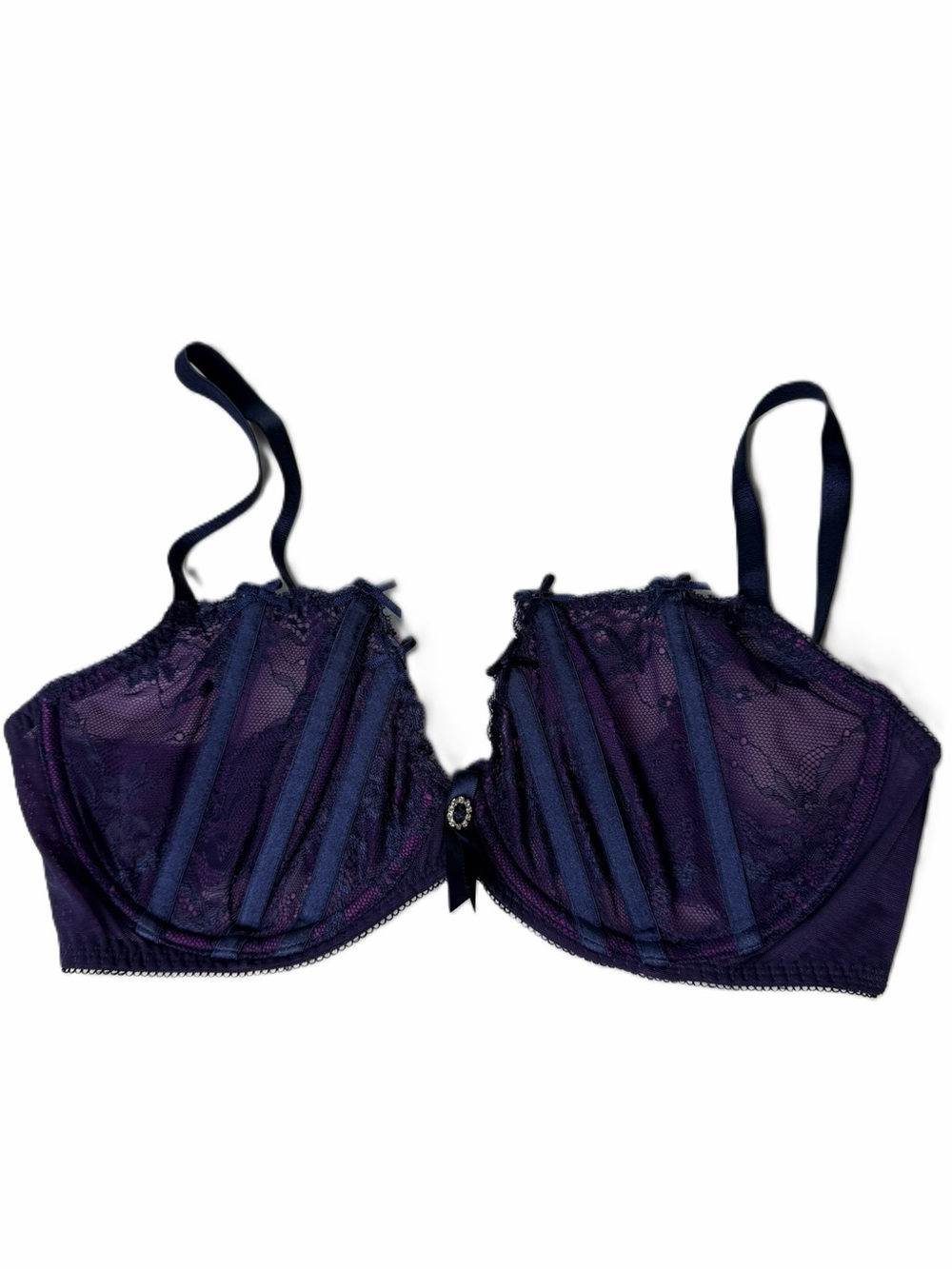 Women’s Lace Underwire Bra — Purple